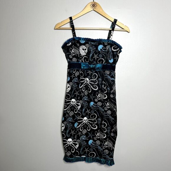 Too Fast Sea Creature Skeleton Bodycon Dress - Picture 4 of 10